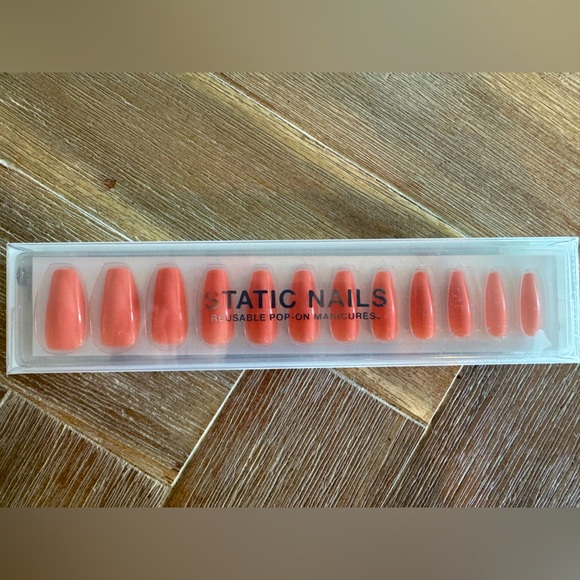 Static Nails Hot Girl Summer Long Coffin Nails - Picture 1 of 2